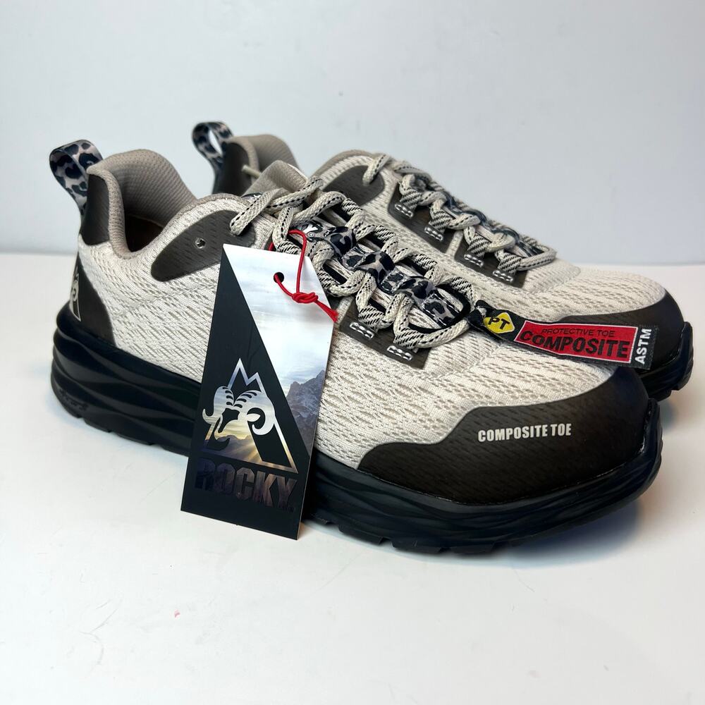 NWT Rocky V-Lite Nano Composite Safety Toe Work Shoes Vibram Soles Women's 8